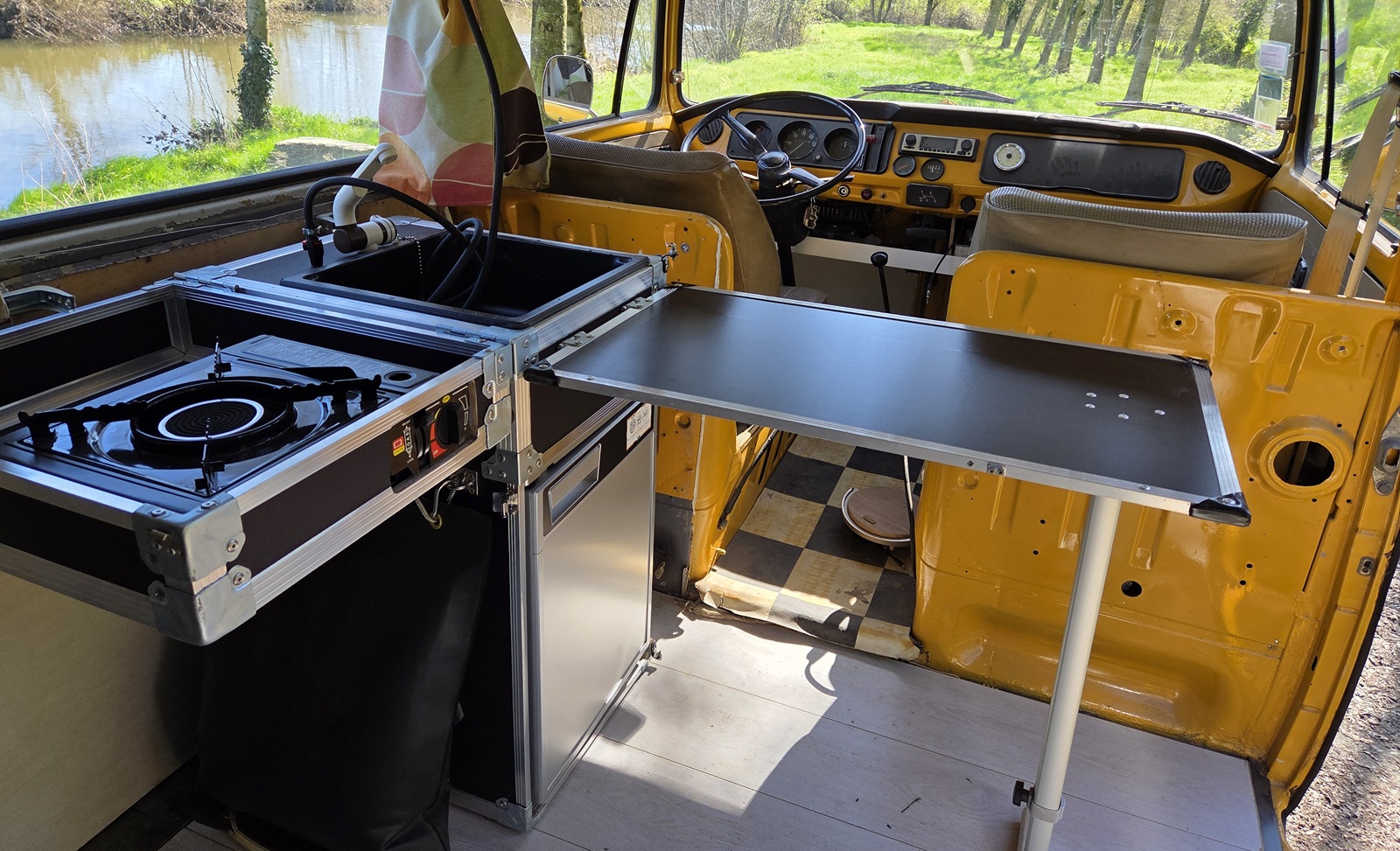 Malle cuisine amovible van vw combi t2 bay windows